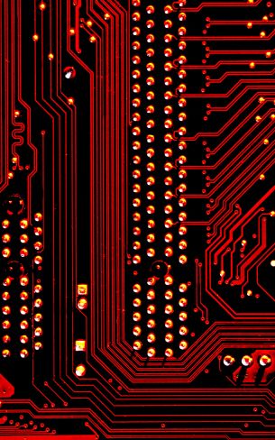 electronics, chip, red Wallpaper 1200x1920