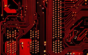 electronics, chip, red Wallpaper 1920x1200