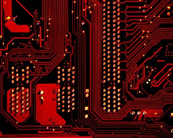 electronics, chip, red Wallpaper 1280x1024