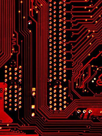 electronics, chip, red Wallpaper 1536x2048