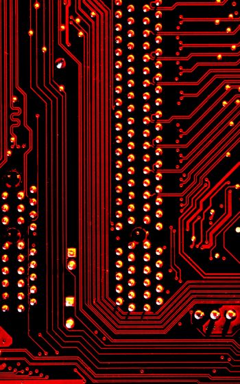 electronics, chip, red Wallpaper 1752x2800