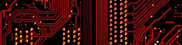 electronics, chip, red Wallpaper 1590x400