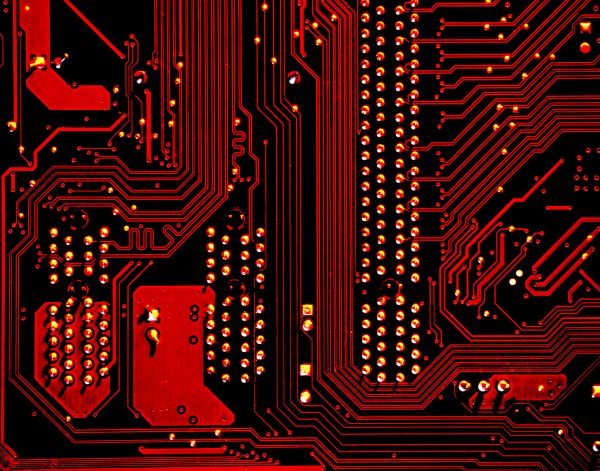 electronics, chip, red Wallpaper 3846x3022