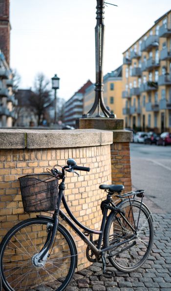 Обои 600x1024 велосипед, Копенгаген, Дания