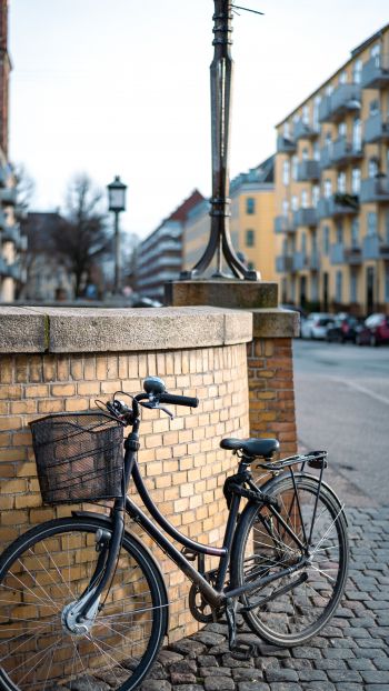 Обои 720x1280 велосипед, Копенгаген, Дания