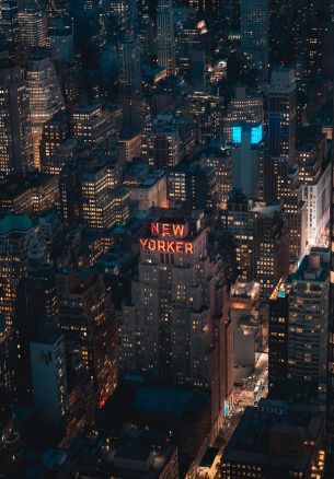 New York, USA, bird's eye view Wallpaper 1640x2360