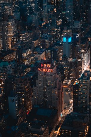 New York, USA, bird's eye view Wallpaper 640x960