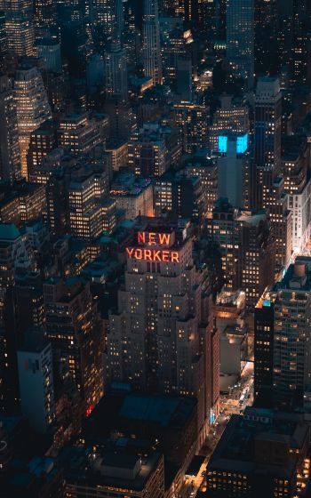 New York, USA, bird's eye view Wallpaper 800x1280