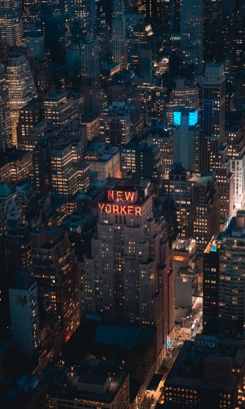 New York, USA, bird's eye view Wallpaper 1200x2000