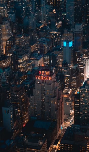 New York, USA, bird's eye view Wallpaper 600x1024