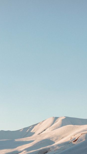 blue sky, mountains, snow Wallpaper 640x1136