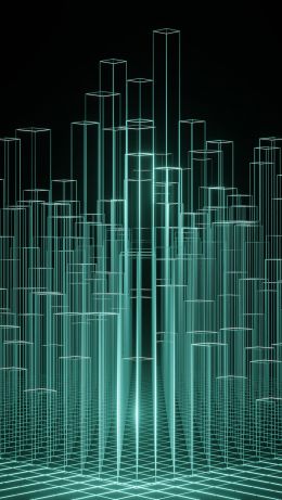 3D, abstraction, dark Wallpaper 640x1136