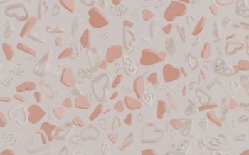 Valentine's day, hearts, beige Wallpaper 2560x1600