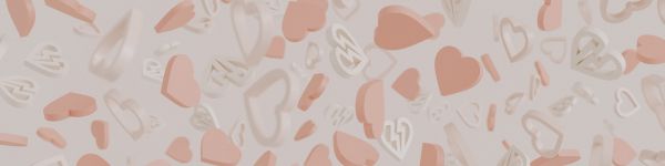 Valentine's day, hearts, beige Wallpaper 1590x400