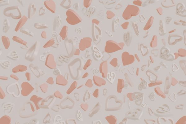 Valentine's day, hearts, beige Wallpaper 6000x4000