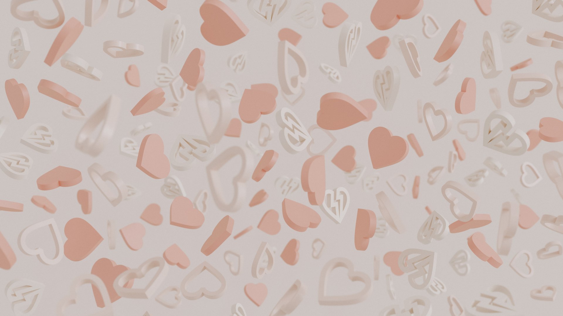 Valentine’s day, hearts, beige Wallpaper 1920x1080 Full HD (Full High