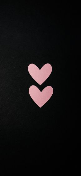 Обои 828x1792 День святого Валентина, валентинки, на черном фоне