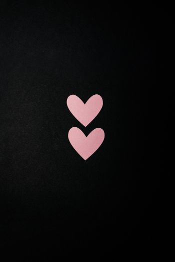 Valentine's day, valentines, on black background Wallpaper 640x960
