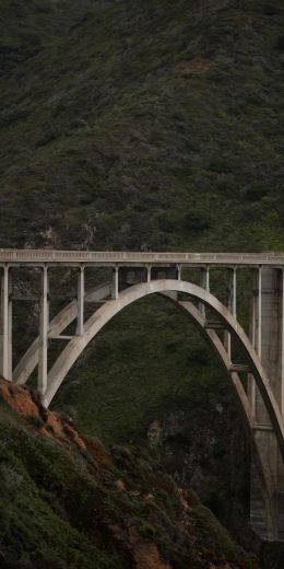 bridge, landscape, green Wallpaper 720x1440