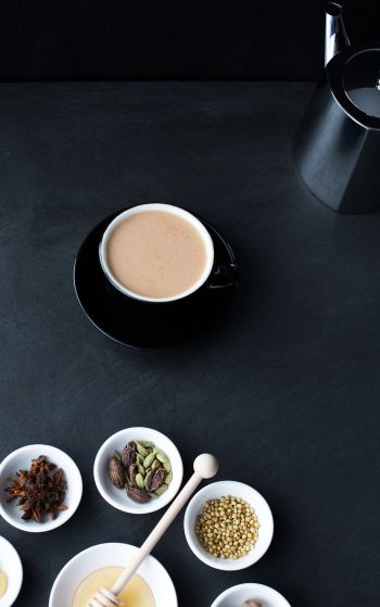 coffee cup, breakfast, dark Wallpaper 1752x2800
