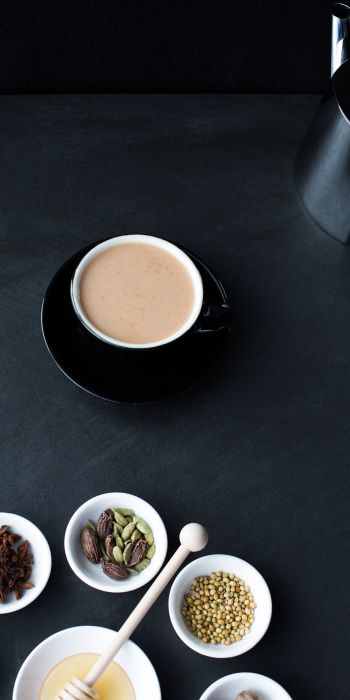 coffee cup, breakfast, dark Wallpaper 720x1440