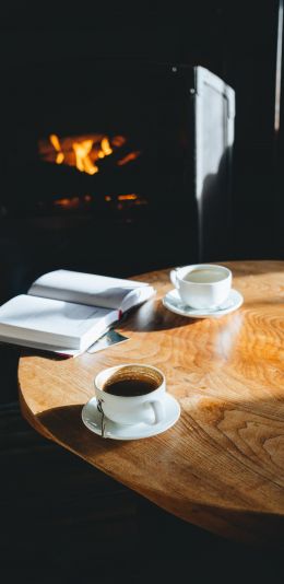 coffee cup, breakfast, morning Wallpaper 1080x2220