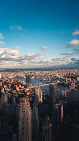 New York, USA, bird's eye view Wallpaper 640x1136