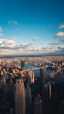 New York, USA, bird's eye view Wallpaper 2160x3840