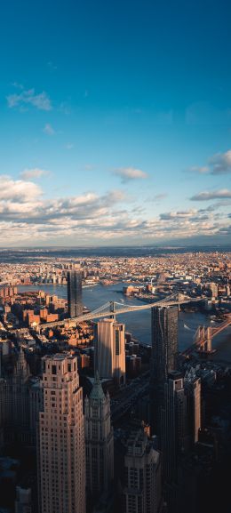 New York, USA, bird's eye view Wallpaper 1080x2400