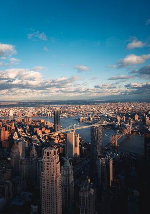 New York, USA, bird's eye view Wallpaper 1668x2388