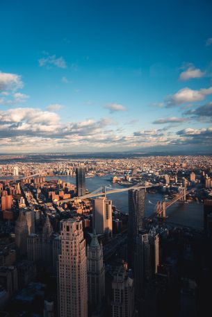 New York, USA, bird's eye view Wallpaper 640x960