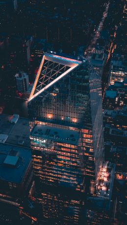 New York, USA, bird's eye view Wallpaper 640x1136