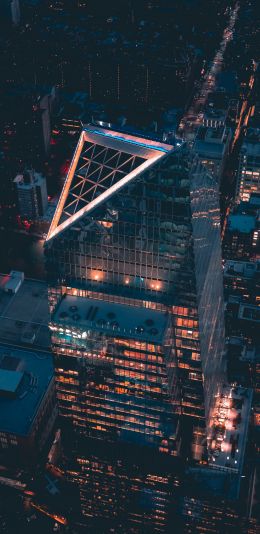 New York, USA, bird's eye view Wallpaper 1080x2220