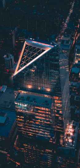 New York, USA, bird's eye view Wallpaper 1080x2280