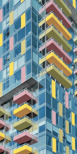building, multicolored Wallpaper 720x1440