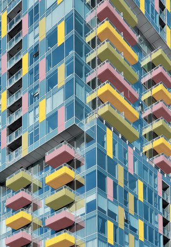 building, multicolored Wallpaper 1640x2360