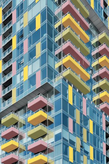 building, multicolored Wallpaper 640x960