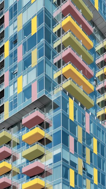 building, multicolored Wallpaper 640x1136