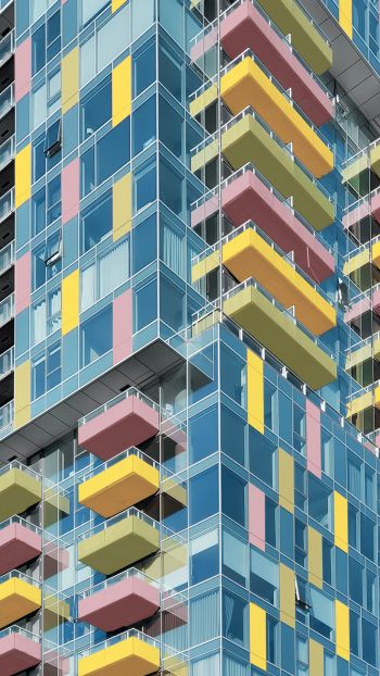 building, multicolored Wallpaper 720x1280