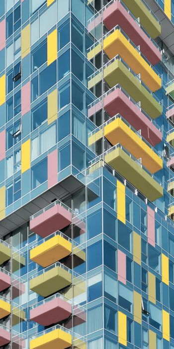 building, multicolored Wallpaper 720x1440