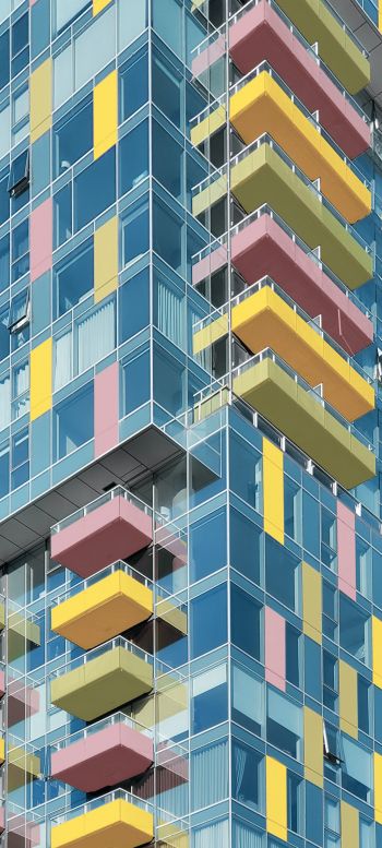 building, multicolored Wallpaper 720x1600