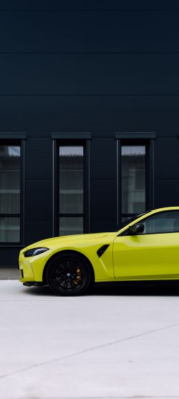 yellow bmw, sports car Wallpaper 1080x2400