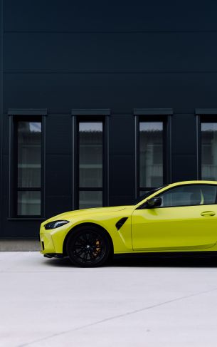 yellow bmw, sports car Wallpaper 1752x2800