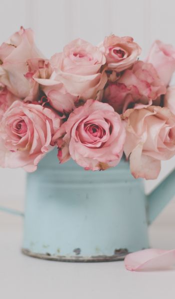 pink roses, bouquet of roses Wallpaper 600x1024