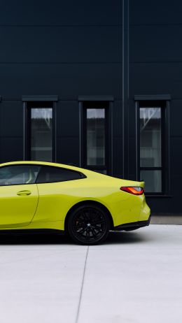 yellow bmw, sports car Wallpaper 1440x2560