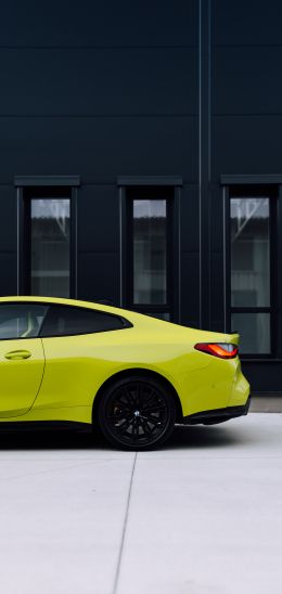 Обои 1440x3040 желтый BMW, спортивная машина