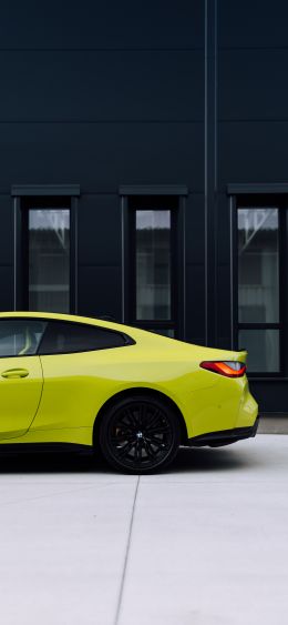 yellow bmw, sports car Wallpaper 1080x2340