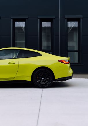 yellow bmw, sports car Wallpaper 1668x2388