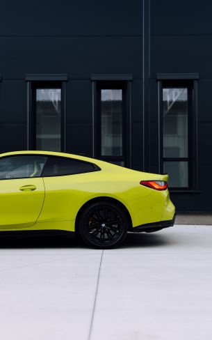 yellow bmw, sports car Wallpaper 1600x2560