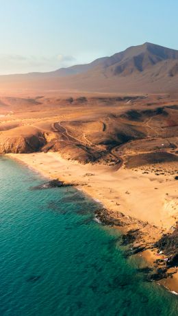 Lanzarote, Spain, bird's eye view Wallpaper 640x1136